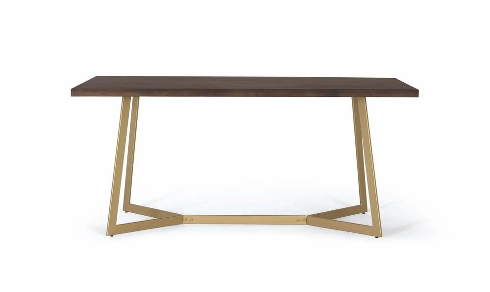 Dining Tables - Mango wood dining table with metal base 200cm - GINER Y COLOMER