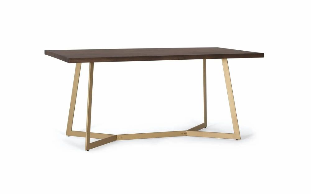 Dining Tables - Mango wood dining table with metal base 200cm - GINER Y COLOMER