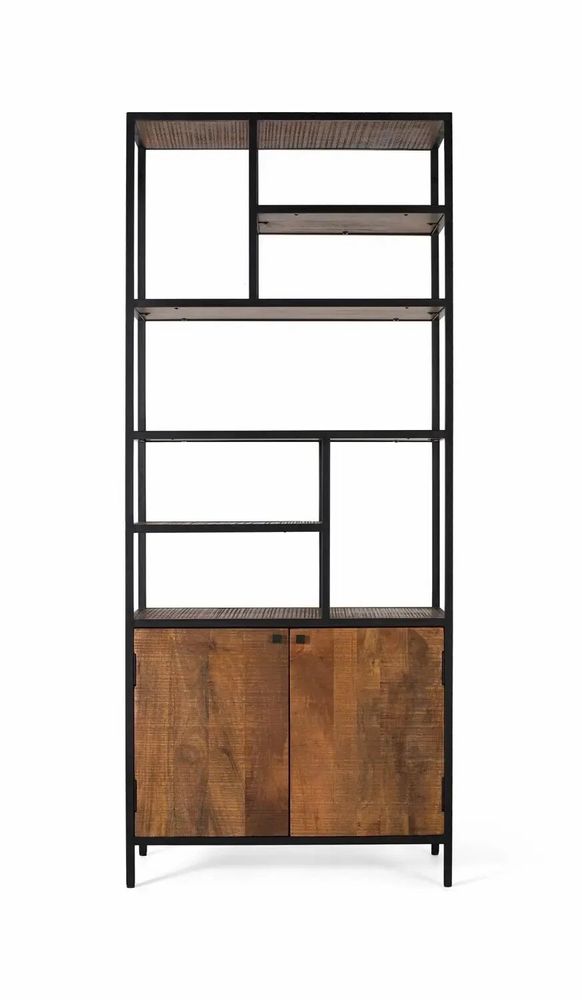 Bookshelves - Bookcase with metal and mango wood structure - GINER Y COLOMER