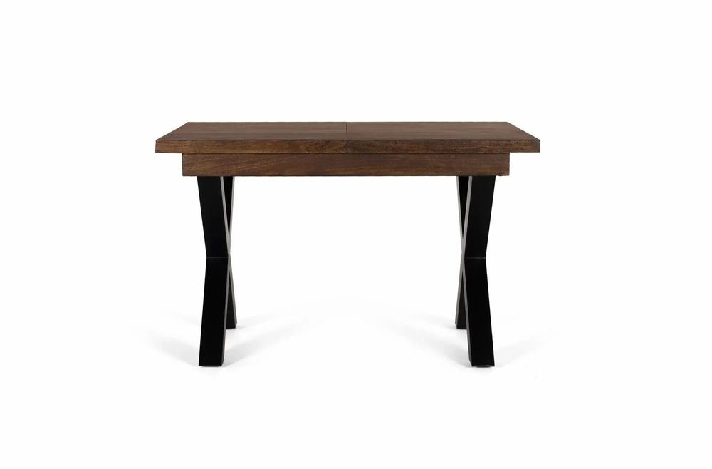 Dining Tables - Extendable dining table in mango wood and metal legs - GINER Y COLOMER