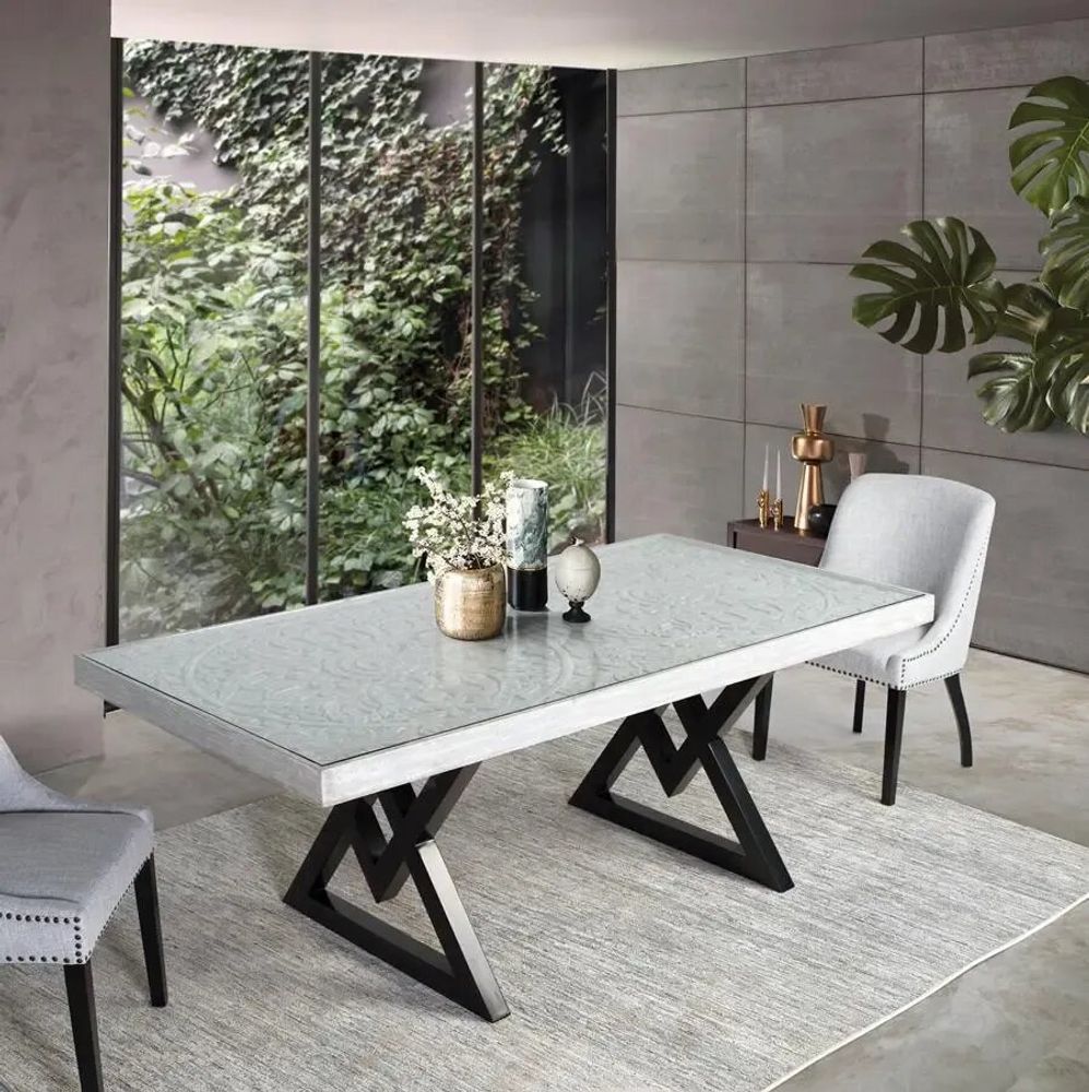 Tables Salle à Manger - Table à manger rectangulaire en bois de manguier 200 cm - GINER Y COLOMER