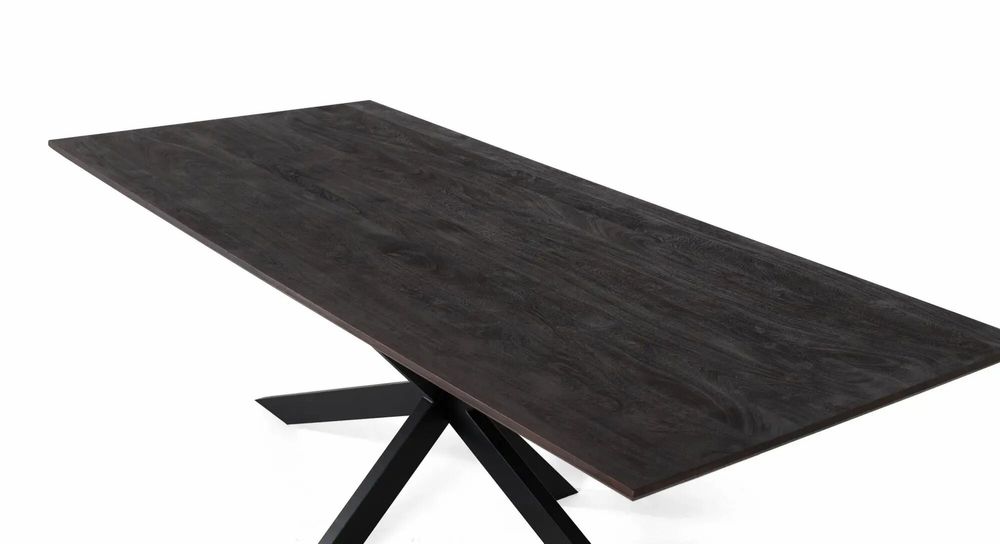 Dining Tables - Acacia wood dining table with metal legs 230 cm - GINER Y COLOMER