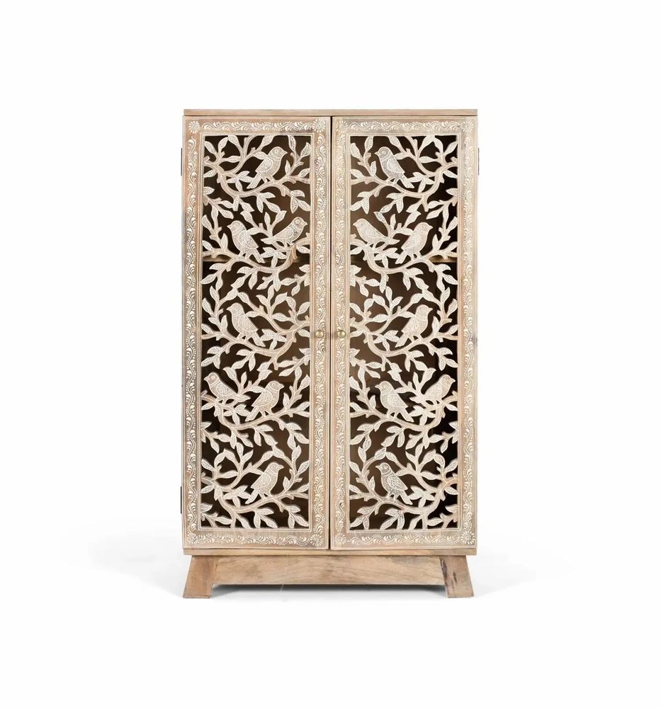 Sideboards - Mango wood sideboard with hand-carved doors - GINER Y COLOMER