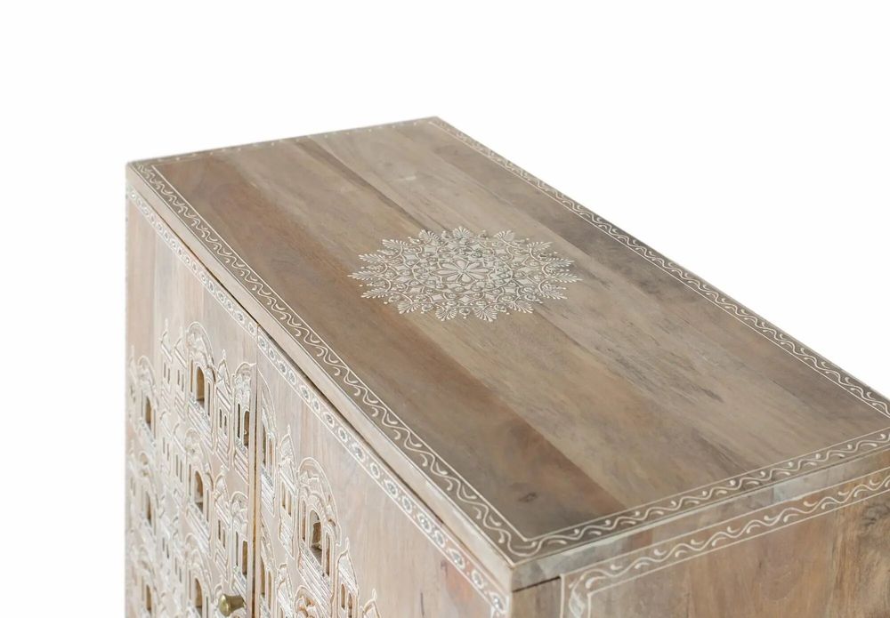 Buffets - Buffet sculpté à la main en bois de manguier - GINER Y COLOMER