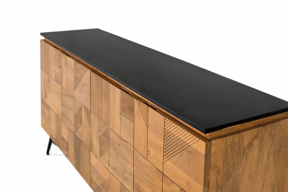Sideboards - Mango wood sideboard with natural finish, 170 cm - GINER Y COLOMER