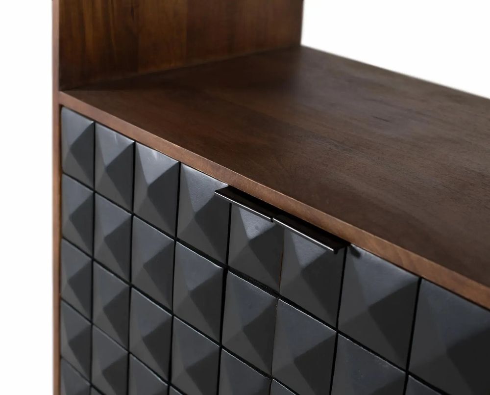 Bookshelves - Handcrafted mango wood bookcase with gilded legs - GINER Y COLOMER