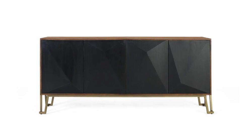 Buffets - Buffet à quatre portes en bois de manguier 180 cm - GINER Y COLOMER