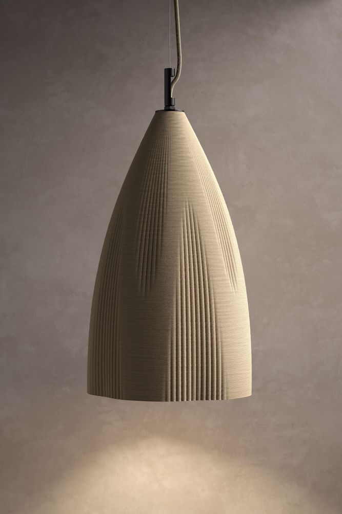 Hanging lights - WHALEBONE - 3D printed ceramic hanging lamp - KERAMIK