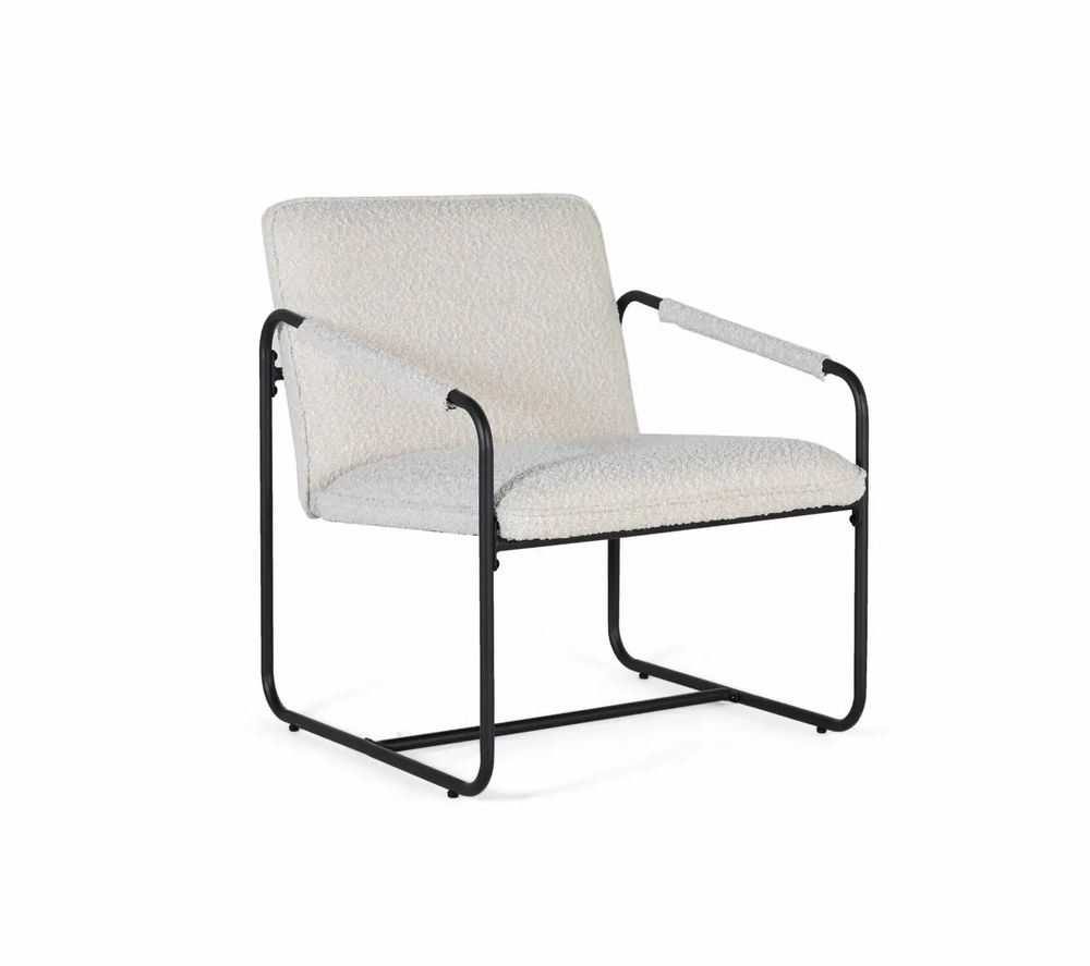 Fauteuils - Lot de 2 fauteuils tapissés de tissu beige et matelassé - GINER Y COLOMER