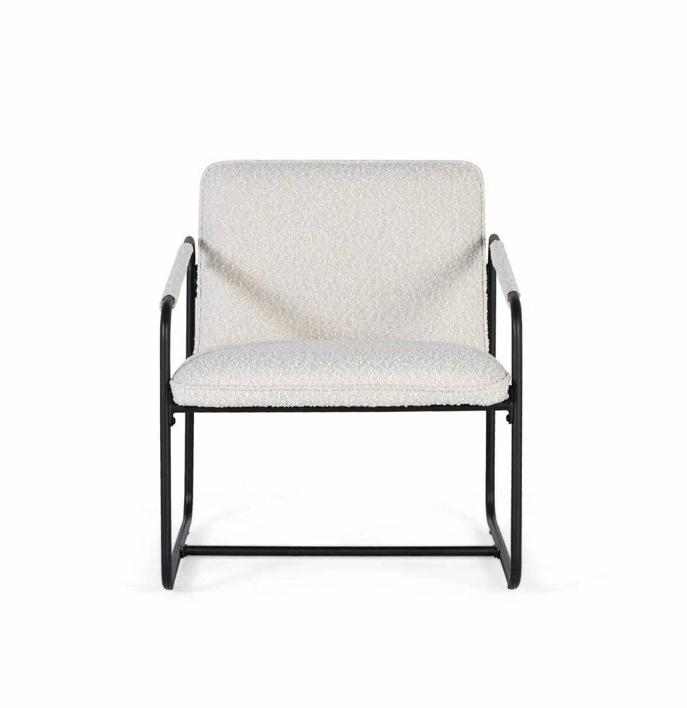 Fauteuils - Lot de 2 fauteuils tapissés de tissu beige et matelassé - GINER Y COLOMER