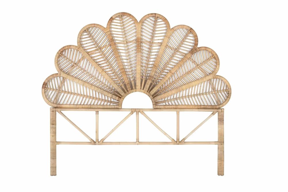 Lits - Tête de lit faite main en rotin naturel 180 cm - GINER Y COLOMER