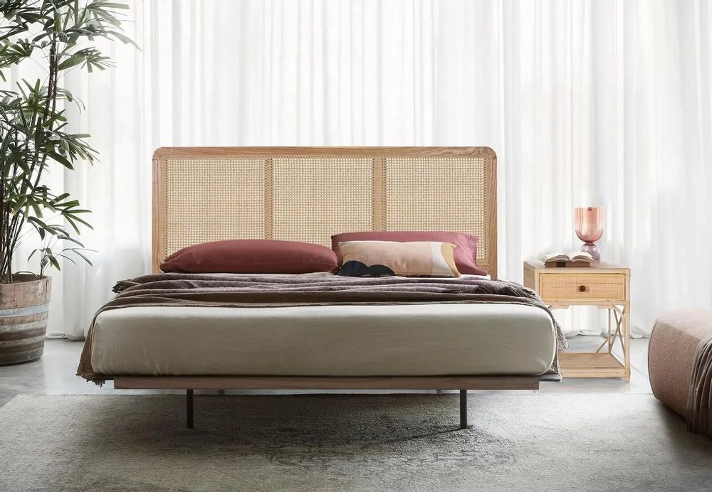 Lits - Tête de lit rotin 165 cm charme naturel - GINER Y COLOMER