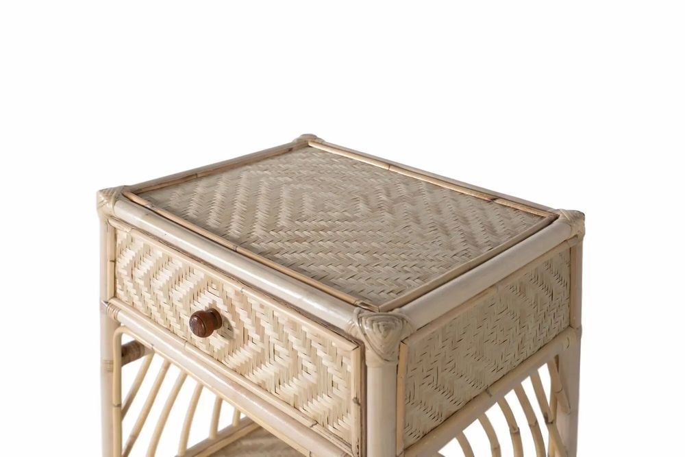 Tables de nuit - Table de chevet en rotin charme naturel - GINER Y COLOMER