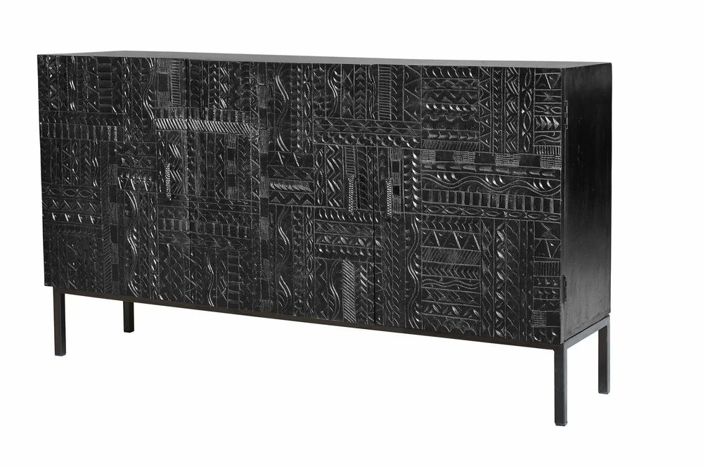 Sideboards - Mango wood sideboard with metal legs - GINER Y COLOMER