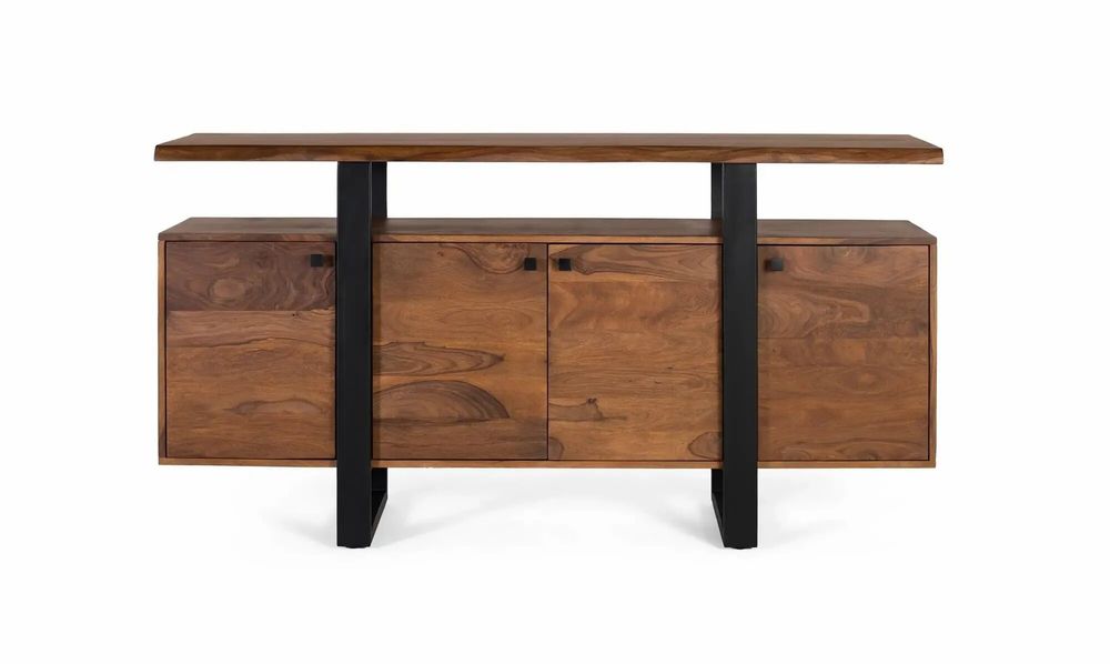 Buffets - Buffet à 4 portes en palissandre et pieds en métal - GINER Y COLOMER