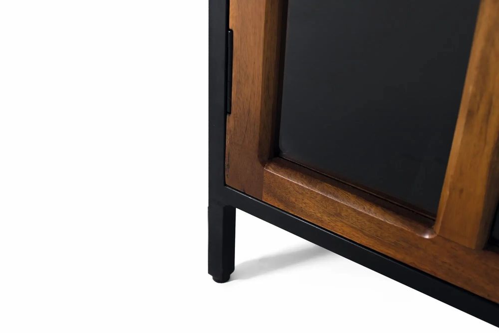 Wardrobe - 2-door display case in mango wood and metal structure - GINER Y COLOMER