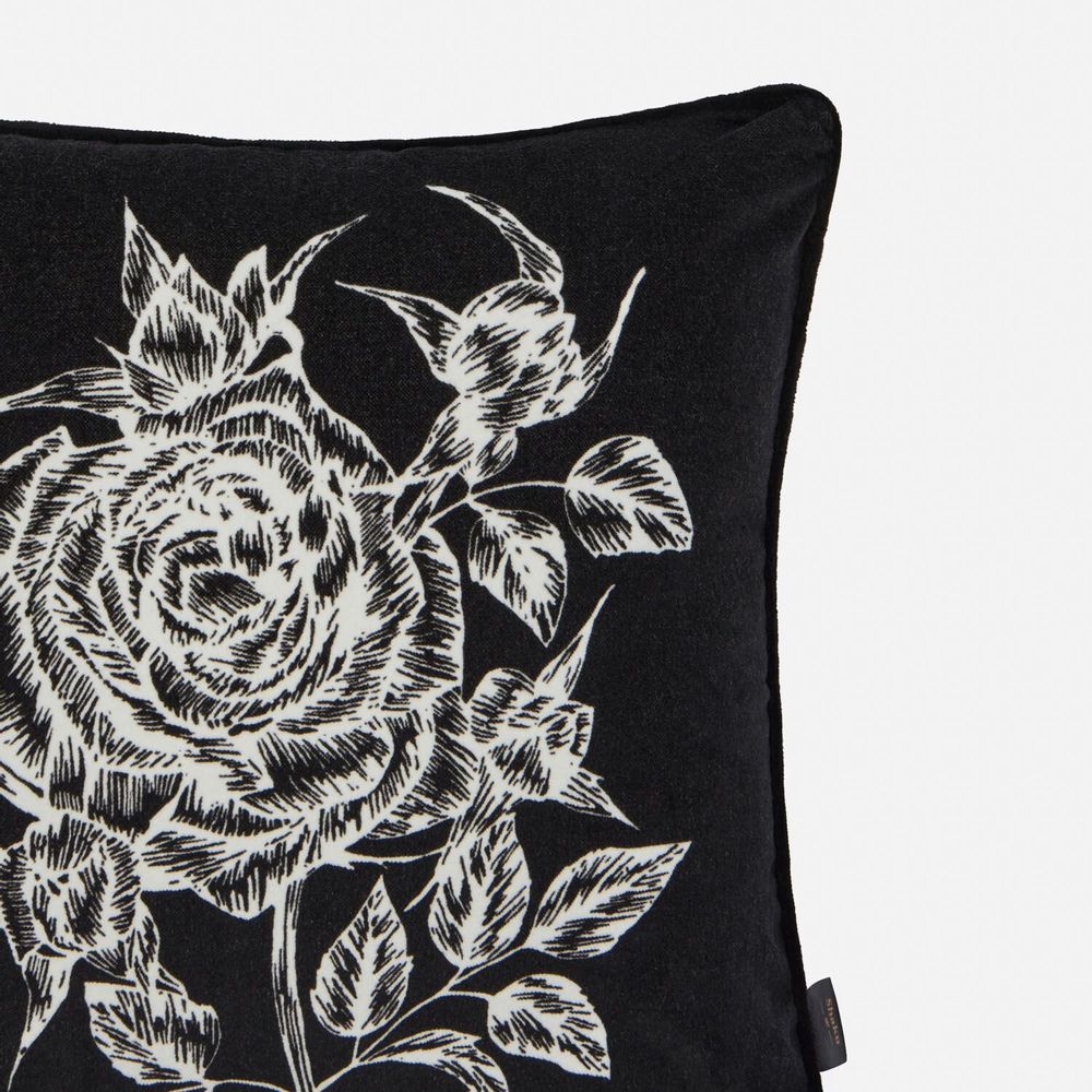 Coussins textile - Coussin en velours 'Rose Bramble', 40 x 40 cm - SHAKU