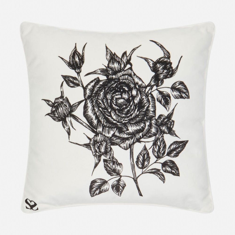 Coussins textile - Coussin en velours 'Rose Bramble', 40 x 40 cm - SHAKU