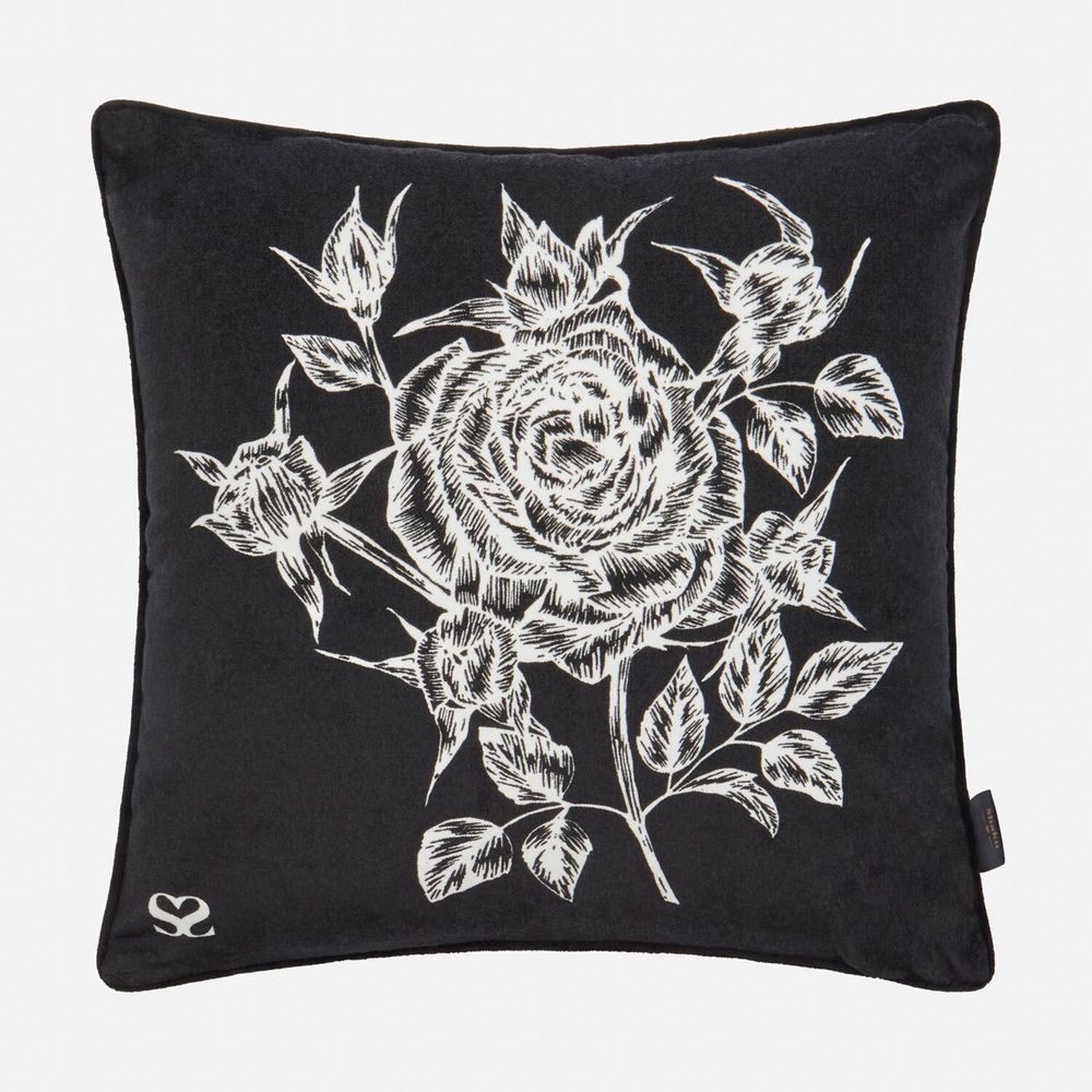 Coussins textile - Coussin en velours 'Rose Bramble', 40 x 40 cm - SHAKU