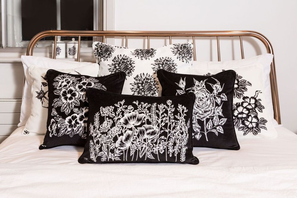Coussins textile - Coussin en velours « Meadow » - 50 x 35 cm - SHAKU
