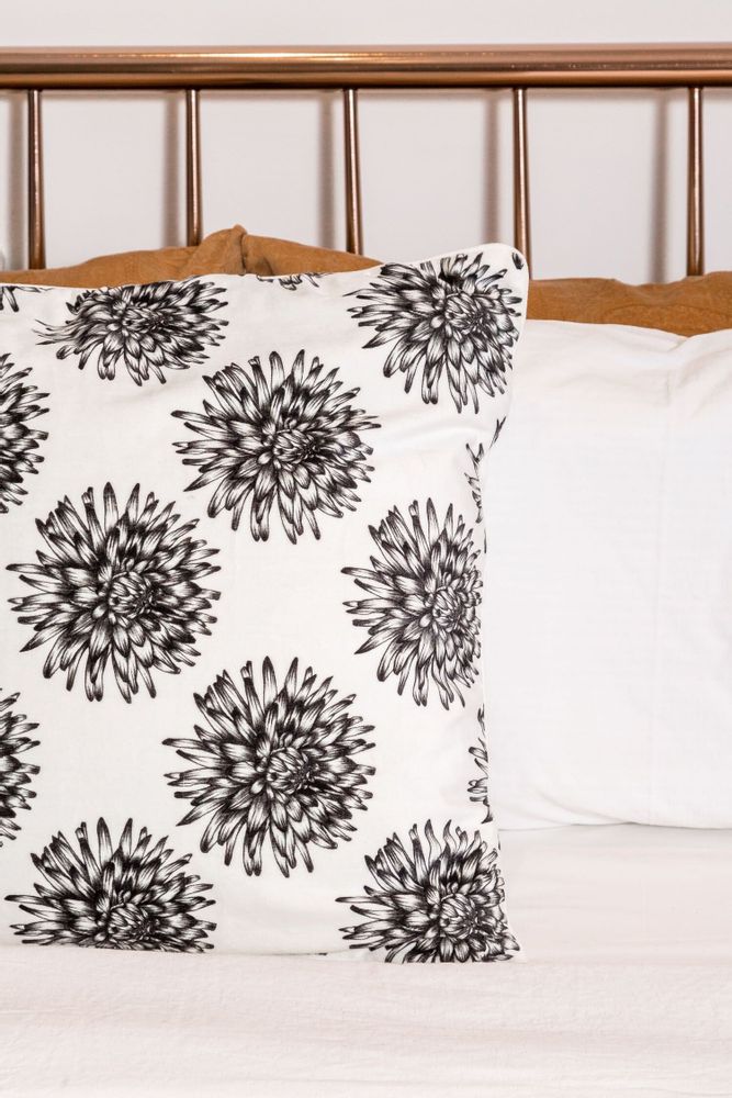 Fabric cushions - 'Dahlia' Velvet Cushion Cover, 60x60cm - SHAKU