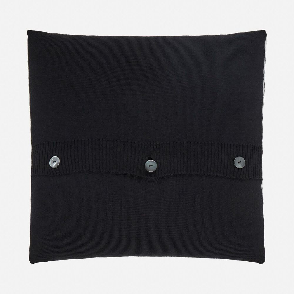 Fabric cushions - 'Floral Figment' Wool Cushion, 50x50cm - SHAKU