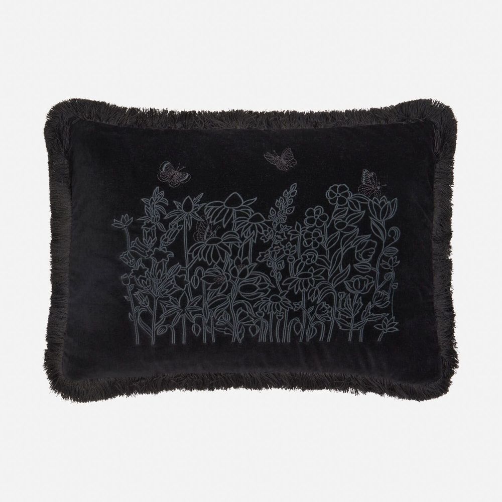 Fabric cushions - Sweet Vista” embroidered cushion, 50 x 35 cm - SHAKU