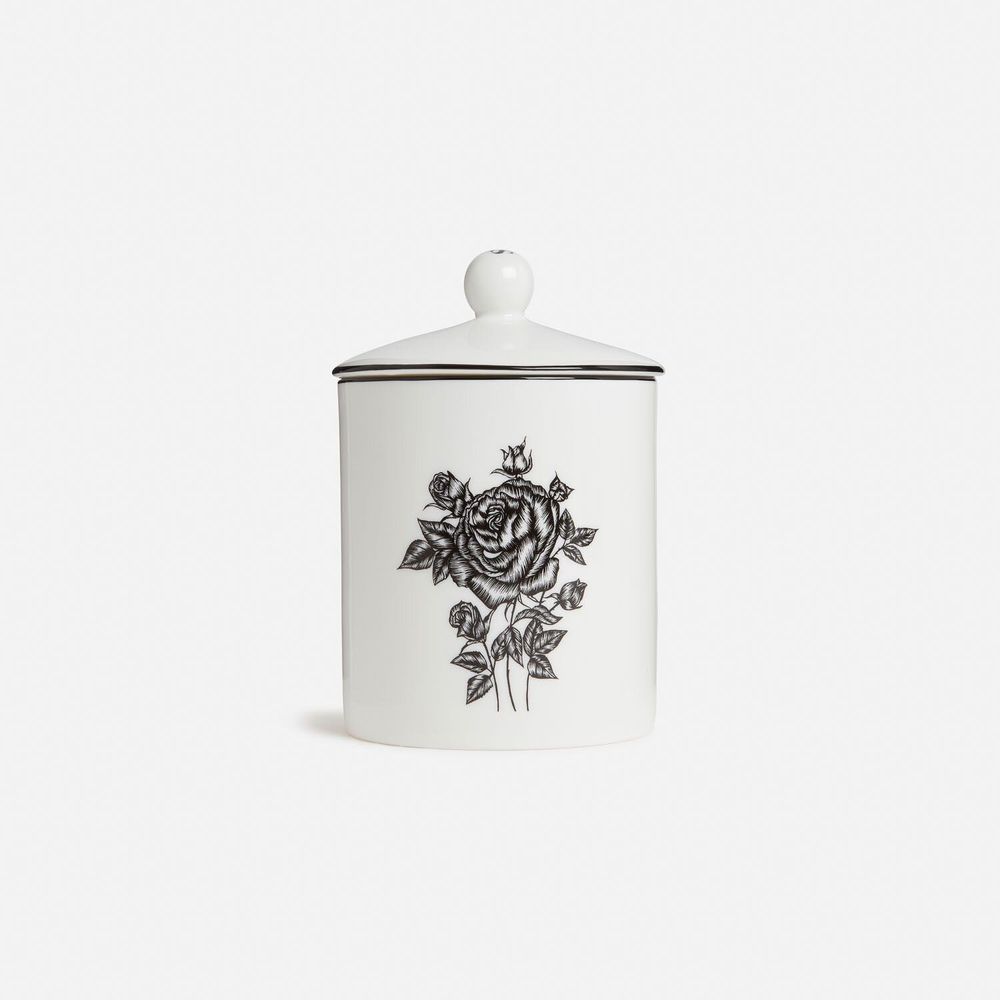 Bougies - Bougie parfumée à la rose indienne dans un pot en porcelaine fine - SHAKU