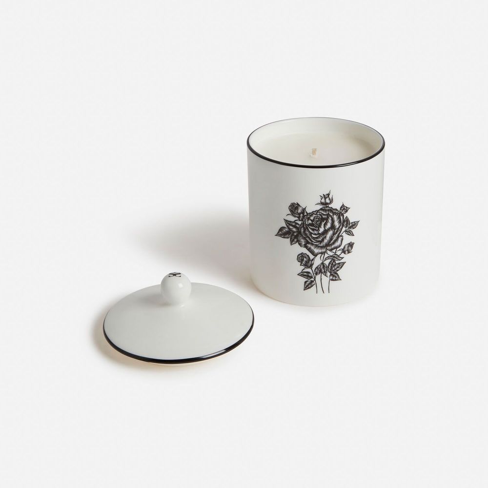 Bougies - Bougie parfumée à la rose indienne dans un pot en porcelaine fine - SHAKU