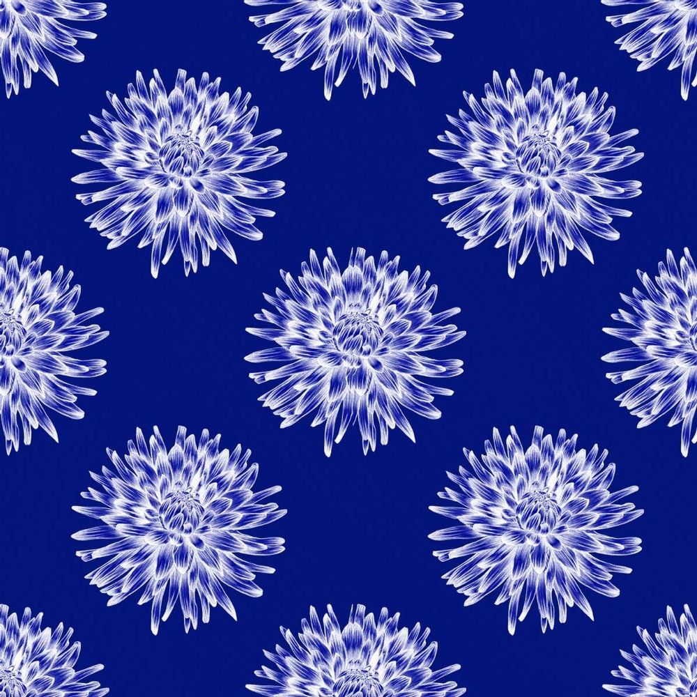 Papiers peints - Dahlia Indigo - Papier peint - SHAKU