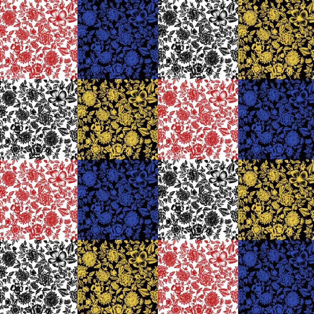 Papiers peints - Patchwork floral - Papier peint - SHAKU