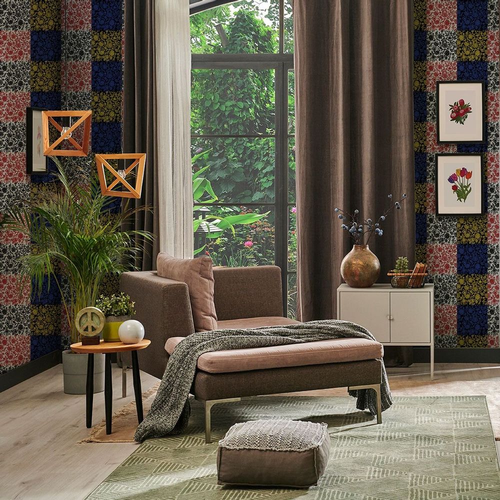 Papiers peints - Patchwork floral - Papier peint - SHAKU