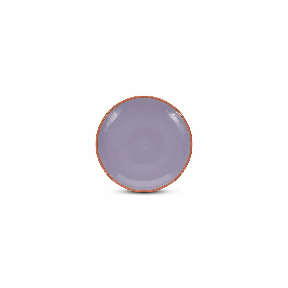 Assiettes au quotidien - Assiette plate 18xH2,5cm violet/orange Duo - ONA