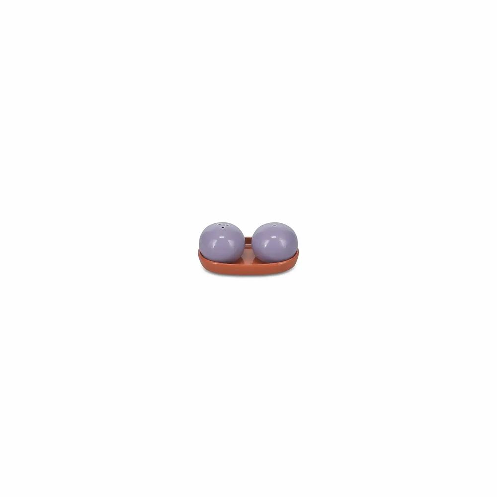 Spice grinders - Pepper and salt shaker 3 pieces purple/orange Duo - ONA