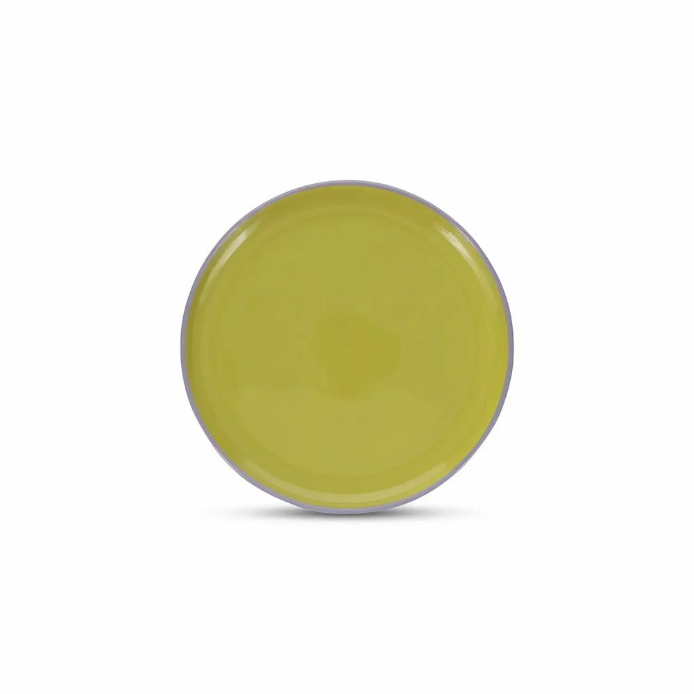 Assiettes au quotidien - Assiette plate 26xH2,5cm vert/violet Duo - ONA