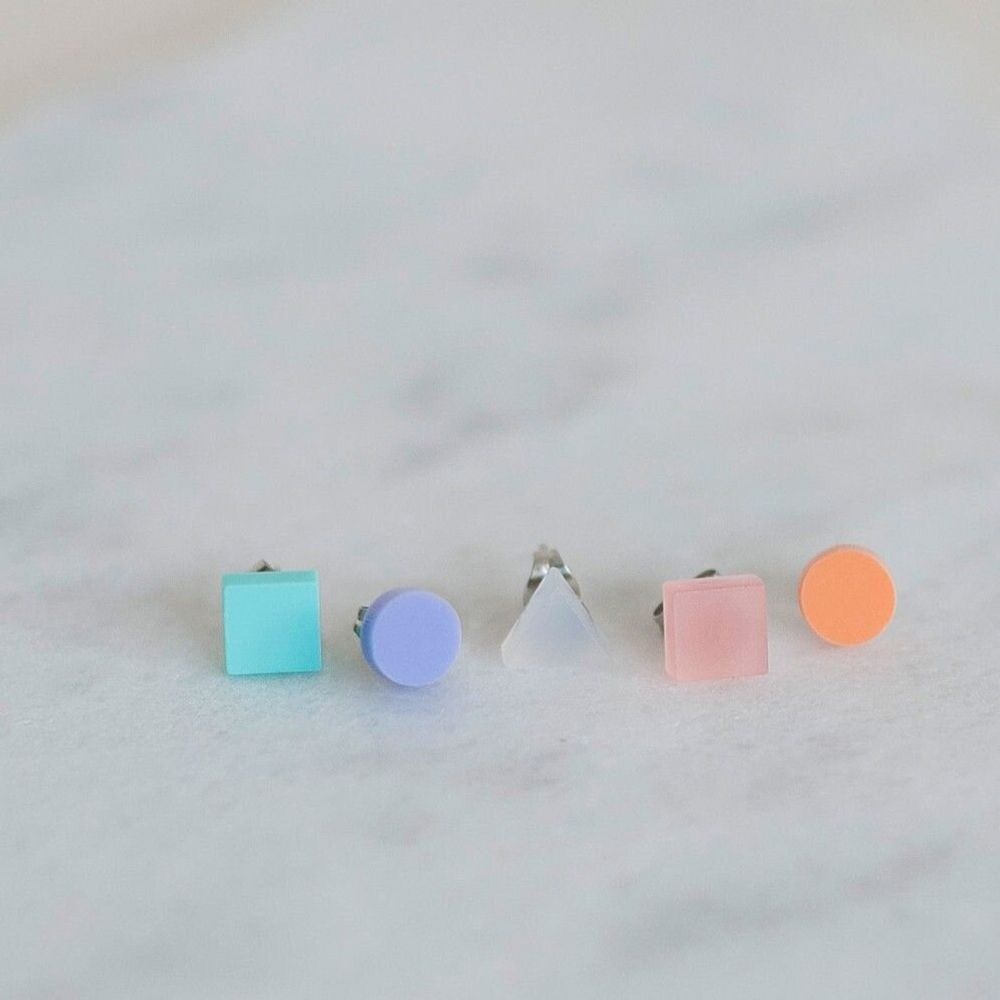 Children's apparel - Basic Mini / Best-Selling Set of 5 Upcycled Earrings - PAMELA COROMOTO