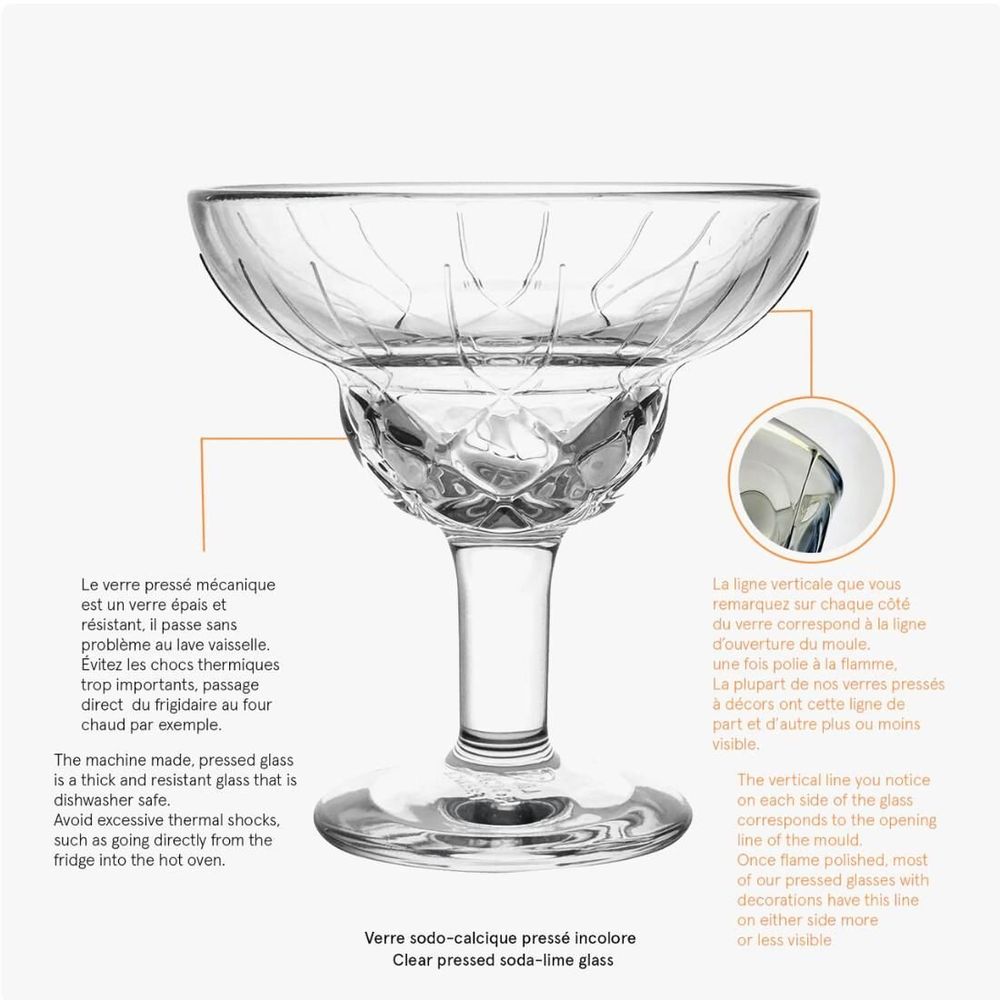 Stemware - Set of 6 CHICAGO cocktail glasses - LA ROCHÈRE