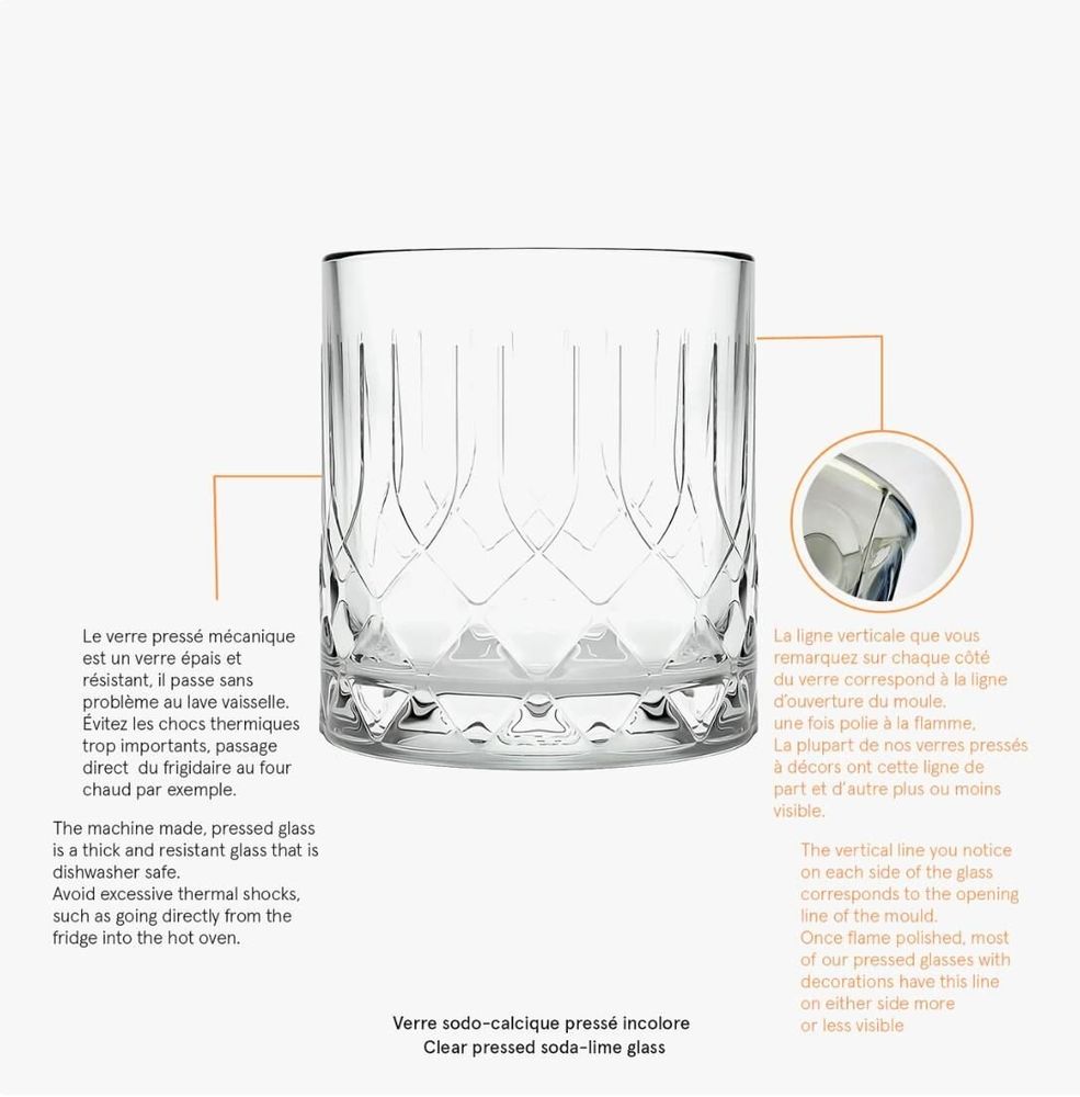 Glass - Set of 6 CHICAGO cups - LA ROCHÈRE