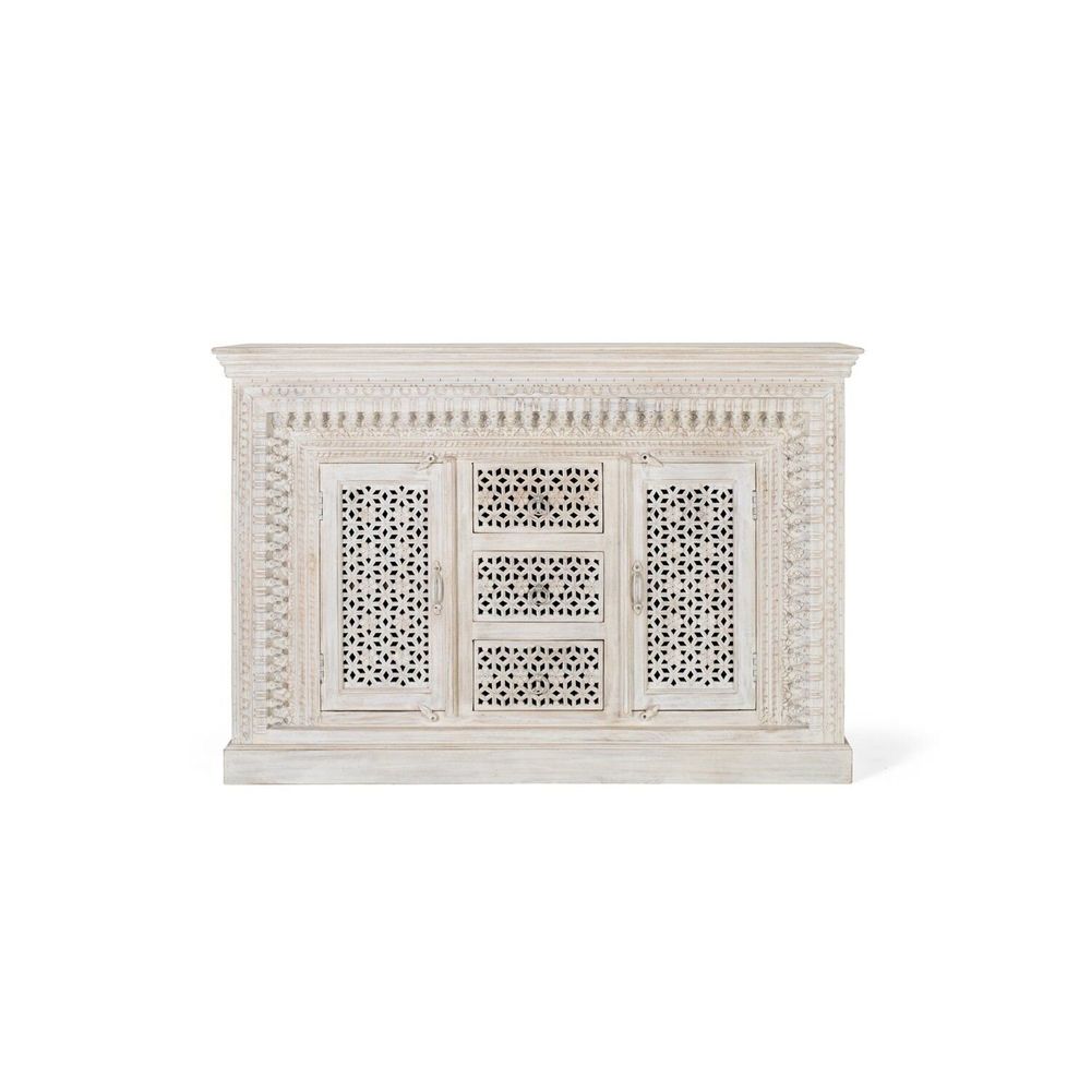 Buffets - Buffet en bois manguier blanc vieilli - GINER Y COLOMER