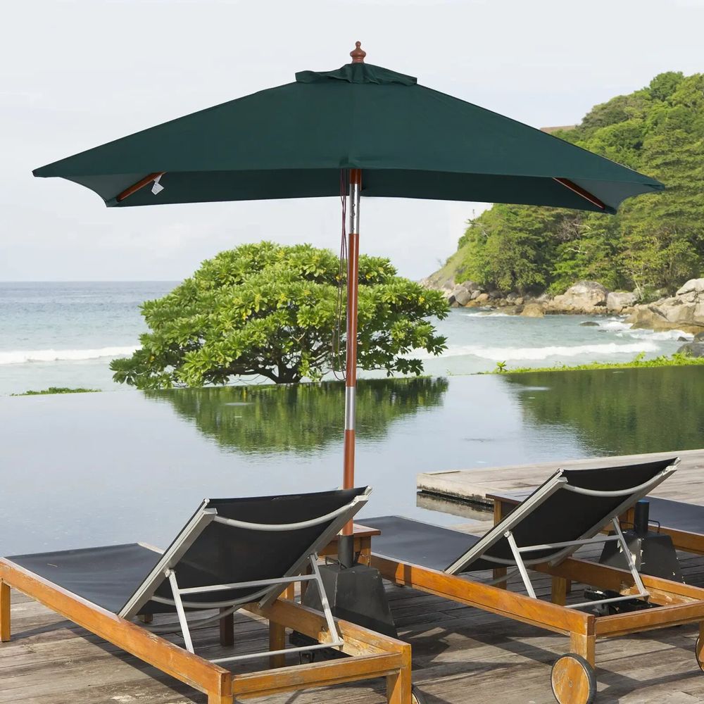 Sunshades - Rectangular tilting parasol dim. 2L x 1.5W x 2.3H m - AOSOM BUSINESS