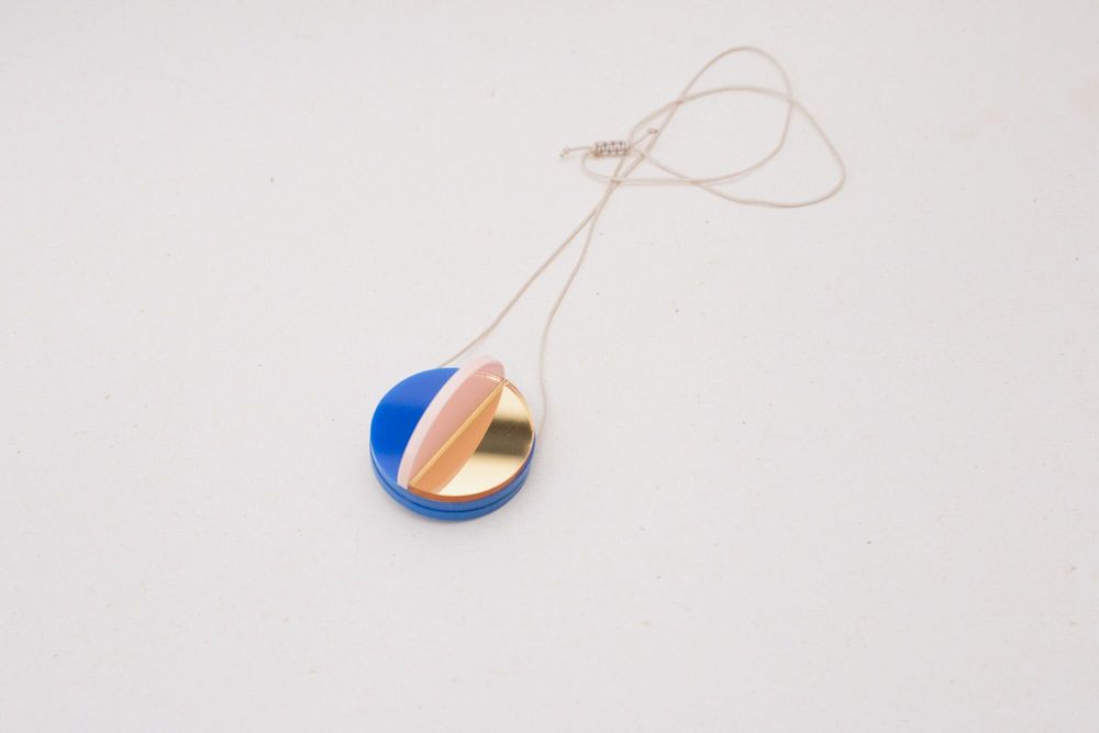 Jewelry - Dexel Necklace / Constructivist-Inspired pendant with sculptural lines - PAMELA COROMOTO