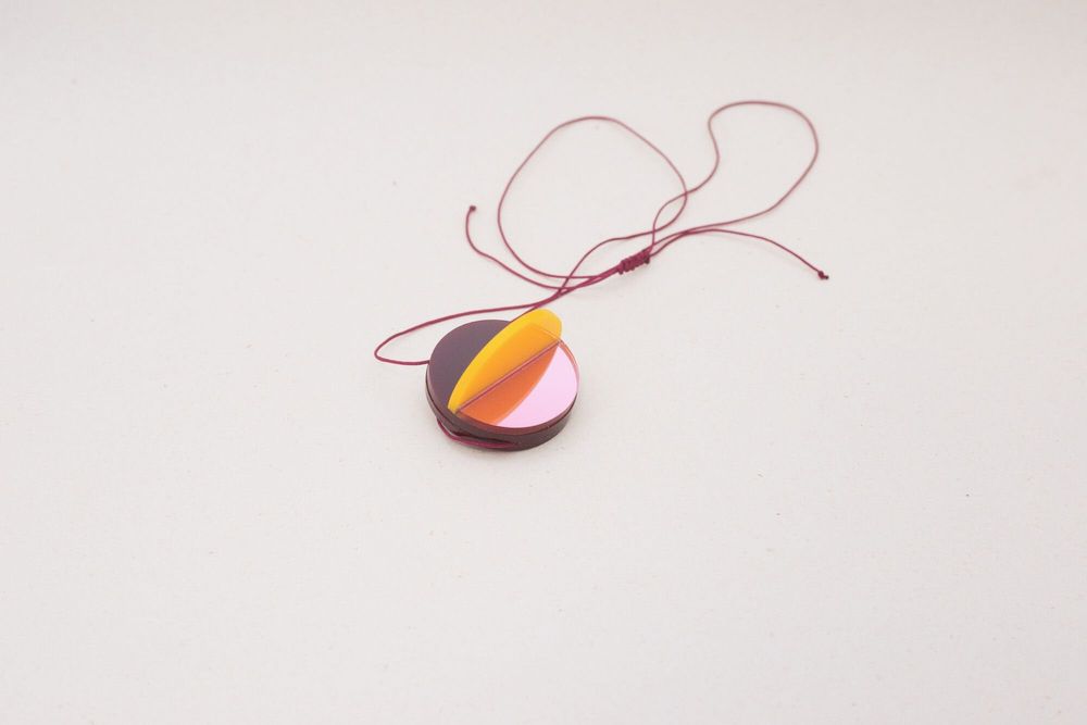 Jewelry - Dexel Necklace / Constructivist-Inspired pendant with sculptural lines - PAMELA COROMOTO