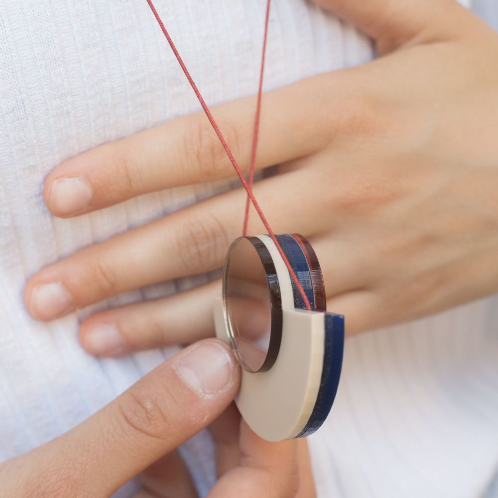 Jewelry - Blok Necklace – Reversible pendant with bold minimalist design - PAMELA COROMOTO