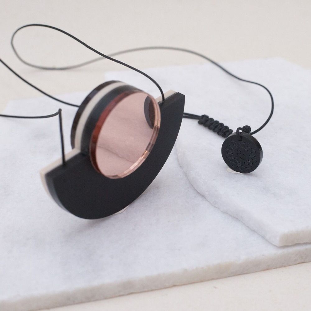 Jewelry - Blok Necklace – Reversible pendant with bold minimalist design - PAMELA COROMOTO
