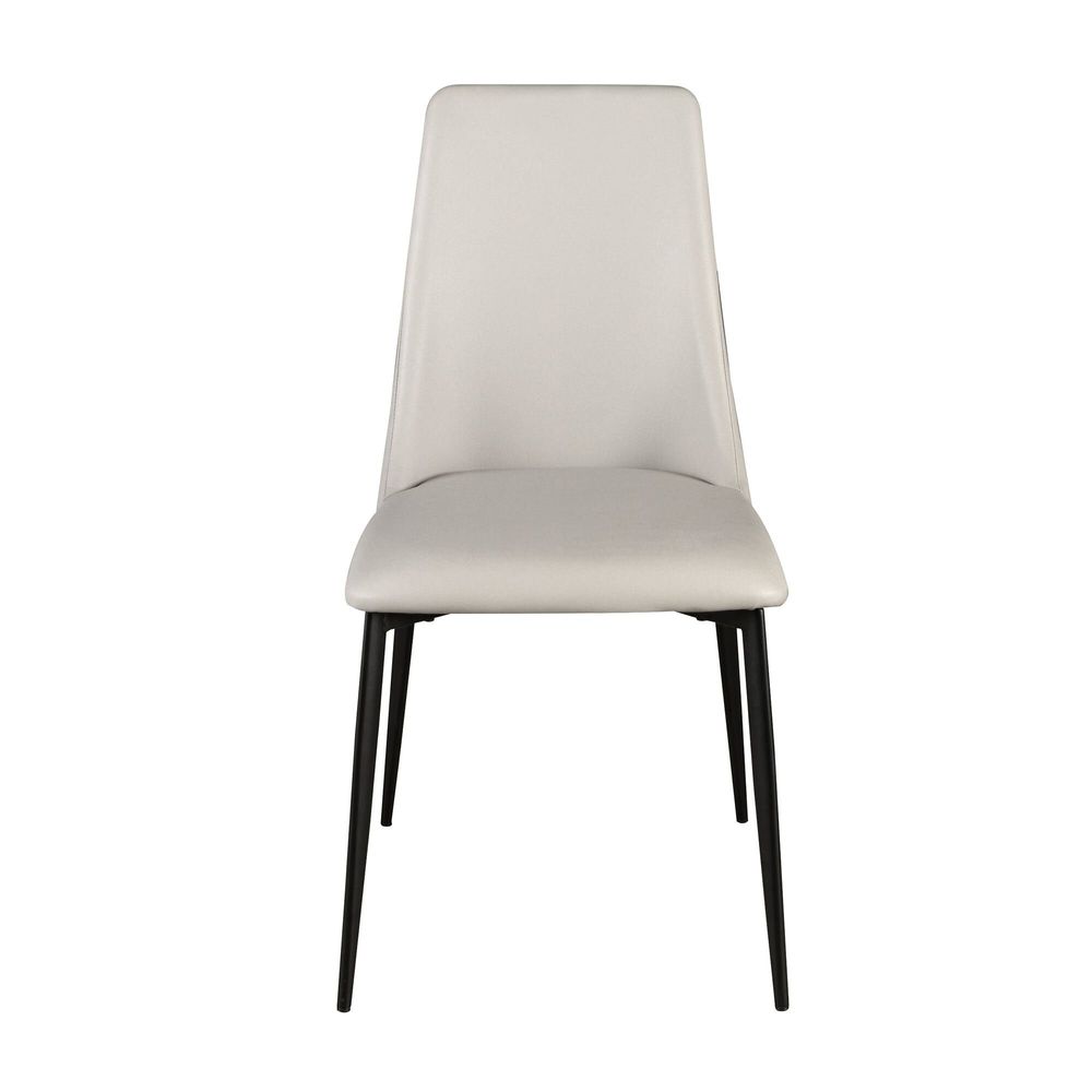 Chaises - Chaise en siimilicuir gris clair - ANGEL CERDÁ