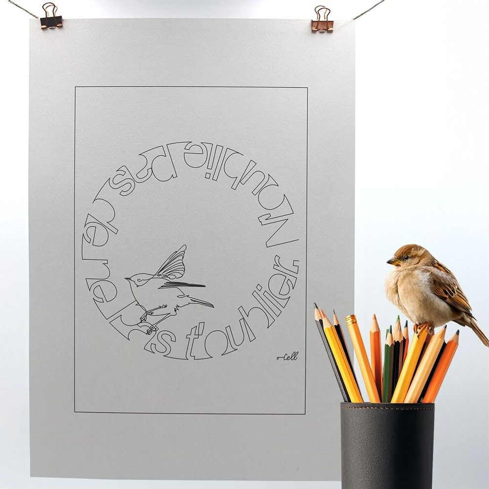 Decorative objects - A3 size drawing FineArt Inkjet paper - COSETTE ET LES LYS