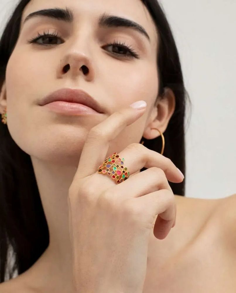 Bijoux - BAGUE DORÉE CANDY COLOURS - JOIDART