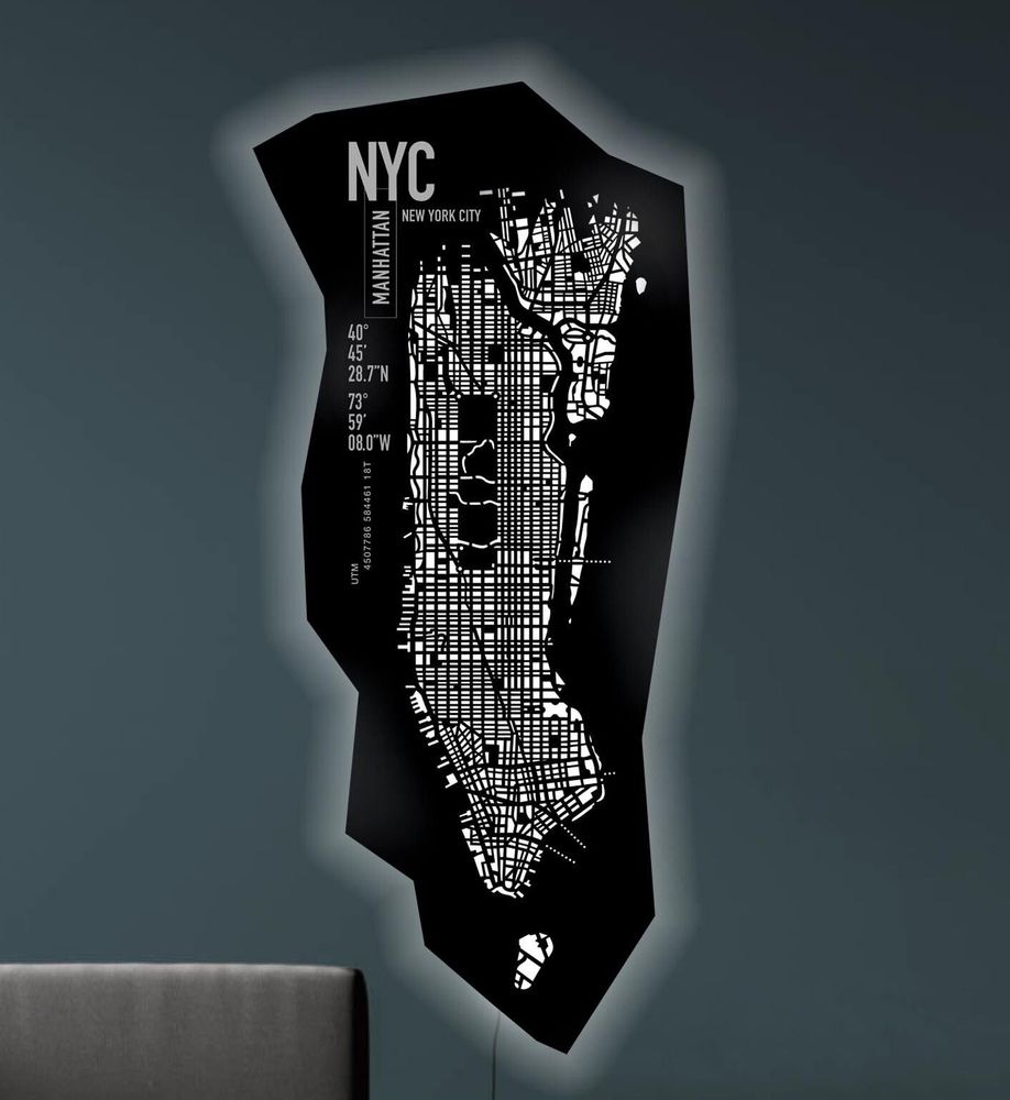 Wall lamps - New York Wall Lamp in Leather, Backlit with LED Customizable - FRANK&FRANK