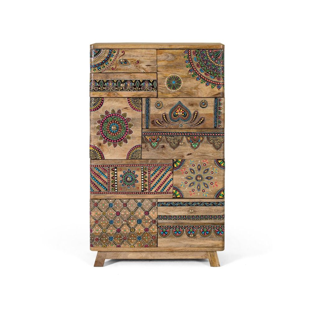 Chests of drawers - Hand-painted mango wood chest of drawers - GINER Y COLOMER