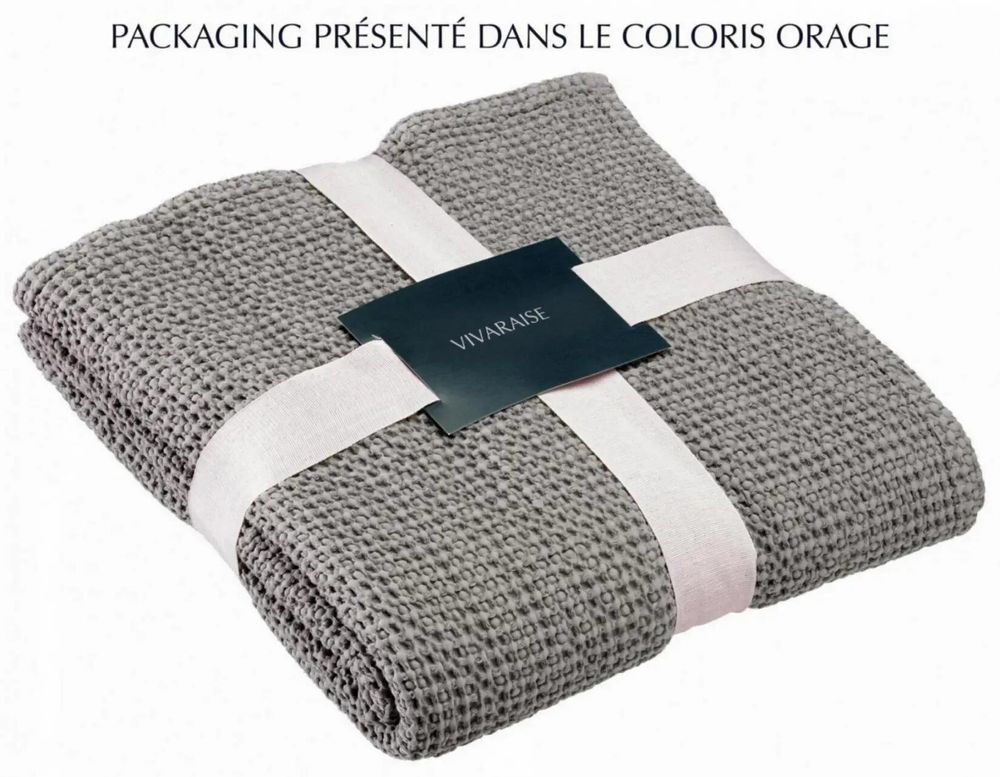 Bed linens - Recycled Bed Throw Maia Orage 240 X 260 - MAISON VIVARAISE - SDE VIVARAISE WINKLER
